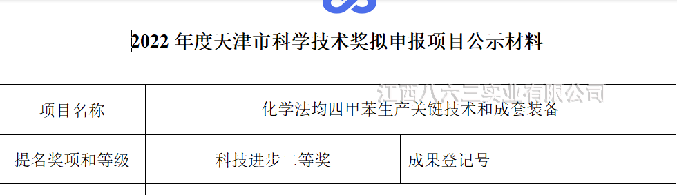 關(guān)于公示2022年度天津市科學(xué)技術(shù)獎擬申報項目的通知
